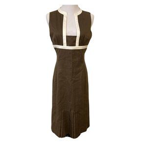 Valentino Sleeveless Stunning Sophisticated Plunge Neck Dress 4